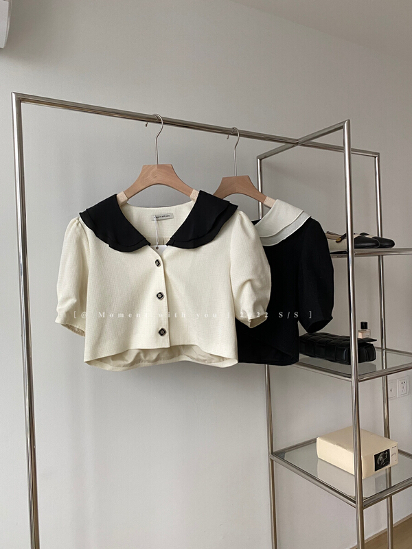 [event with you] Korean color contrast fashion shirt t0537-j\lsw