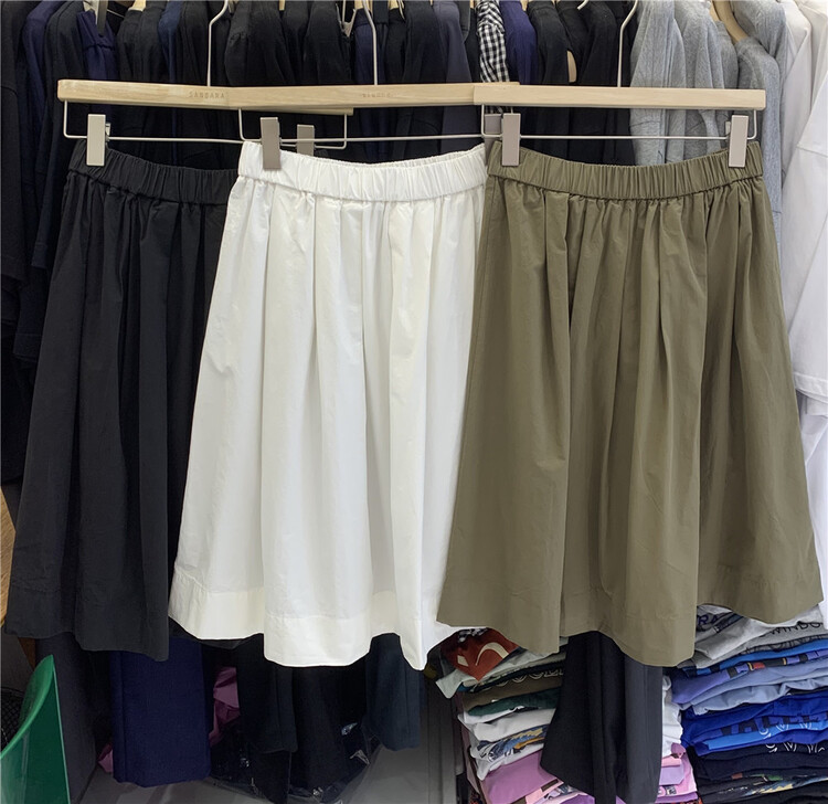 [sanbara] Korean casual versatile simple skirt 9593\lsw