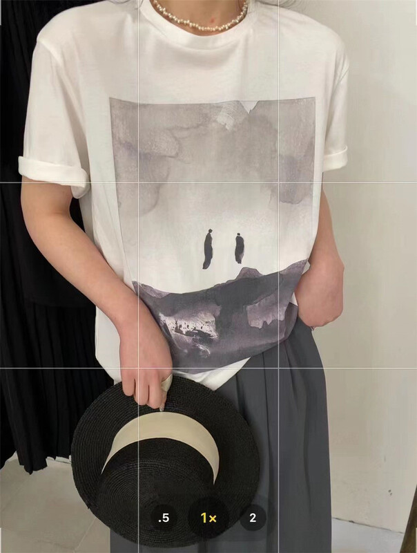 [Hera] Korean round neck comfortable short sleeve T-shirt 22203\l