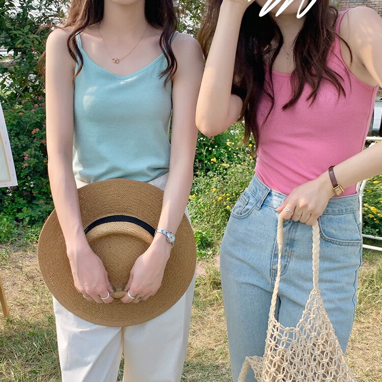 In early summer! [miss sumey Xiaomi] Korean version simple slim versatile vest / sling 2386-1\hbx