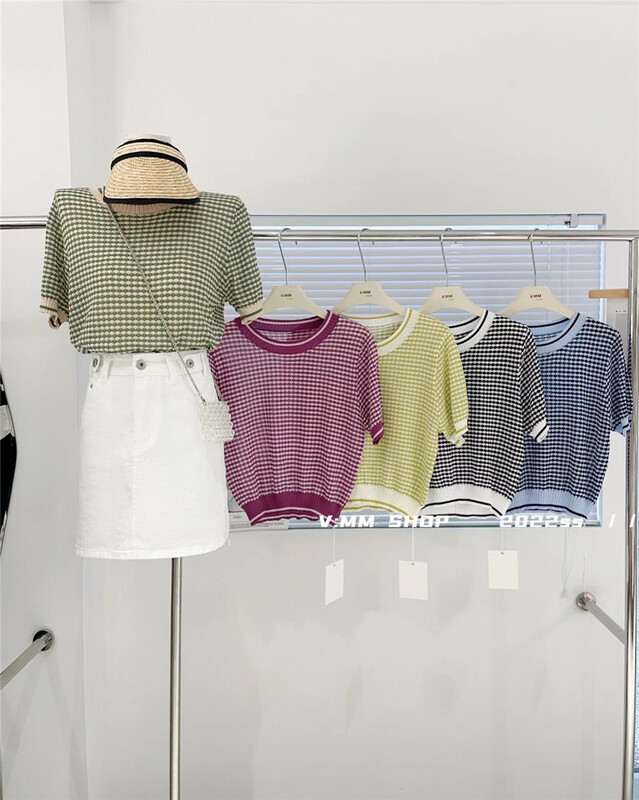 [v:mm] small fresh personalized fashionable short sleeve T-shirt 88033\cls