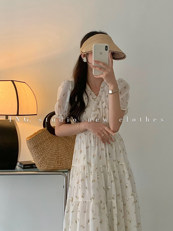 [ing] wavy lace collar dress ing9036