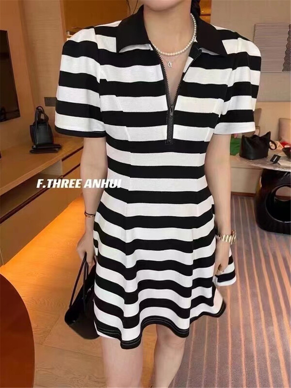 [Korean C family] Korean striped slim dress ys1-9608\pcz