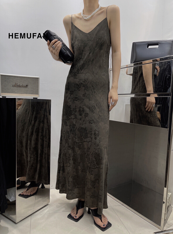 [Hepburn] senior silk jacquard suspender dress 3725\l
