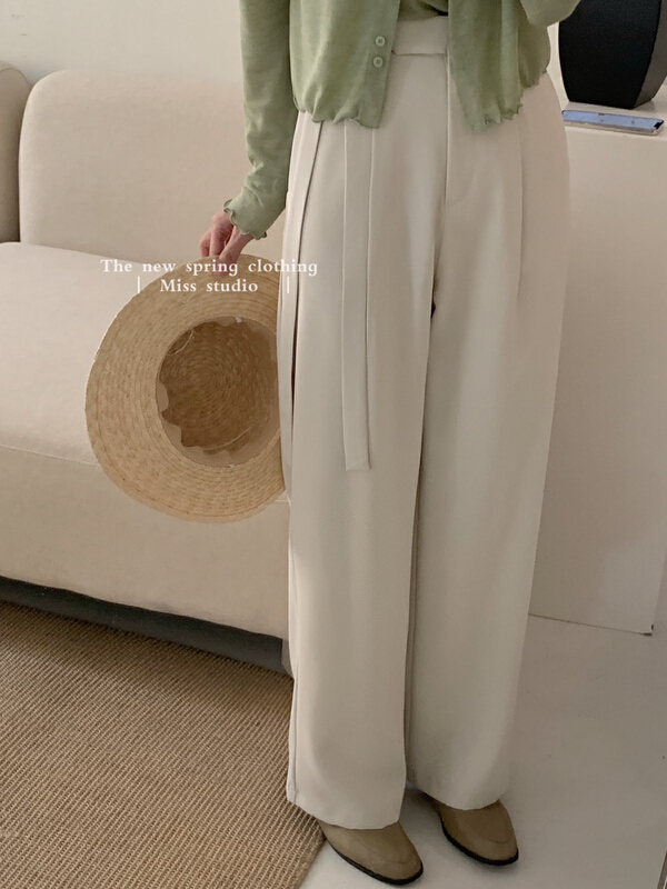 In early summer! [miss miss miss home] side strap versatile slacks w105\zsy