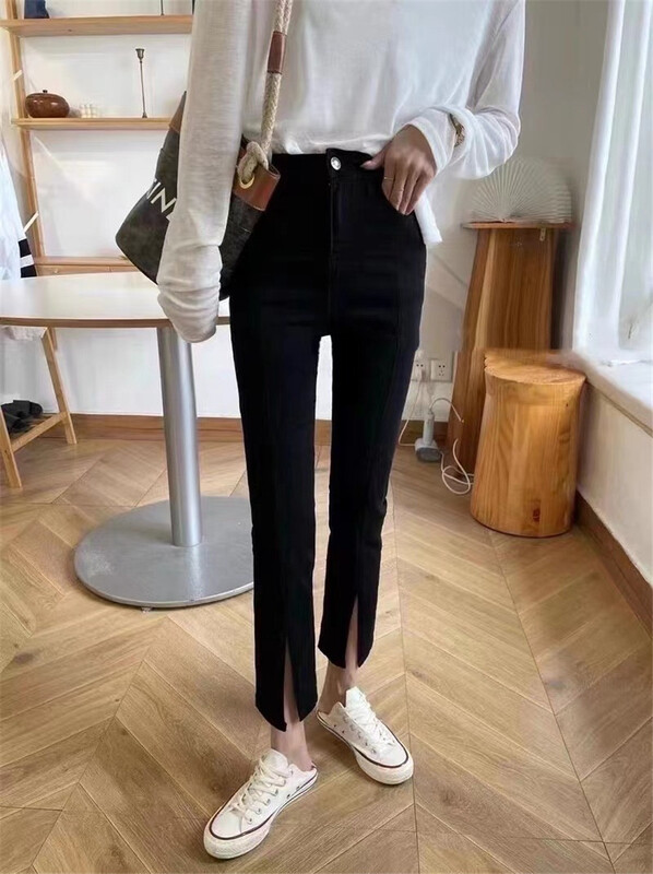 [grapefruit] casual slit elastic jeans ys1-1651\hjy