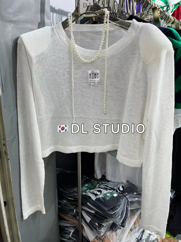[DL] long sleeve round neck stripe sun shirt 6800\wtt
