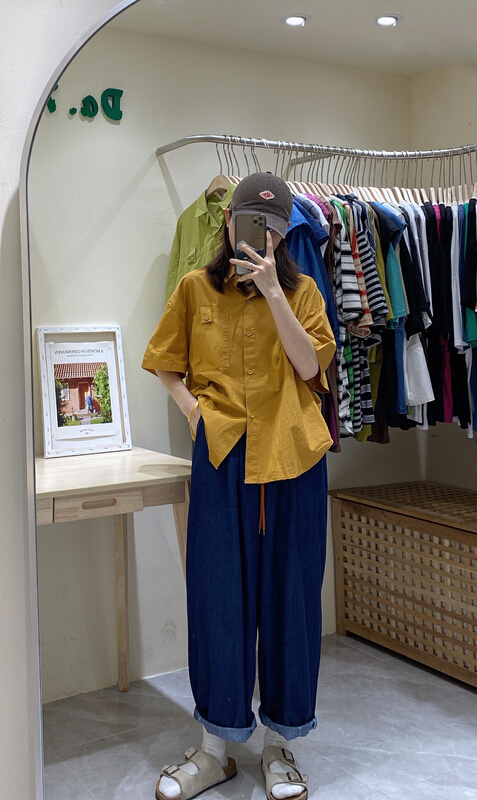 [da.7] simple pocket design shirt 2655\lsl