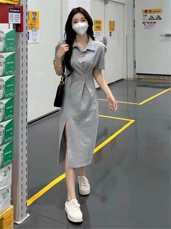 [Korean C family] Korean irregular slim casual dress 6338\pcz
