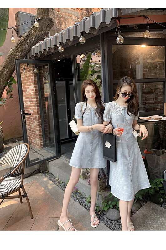 [jun.t] small fragrance baby collar short dress 6095\pcz