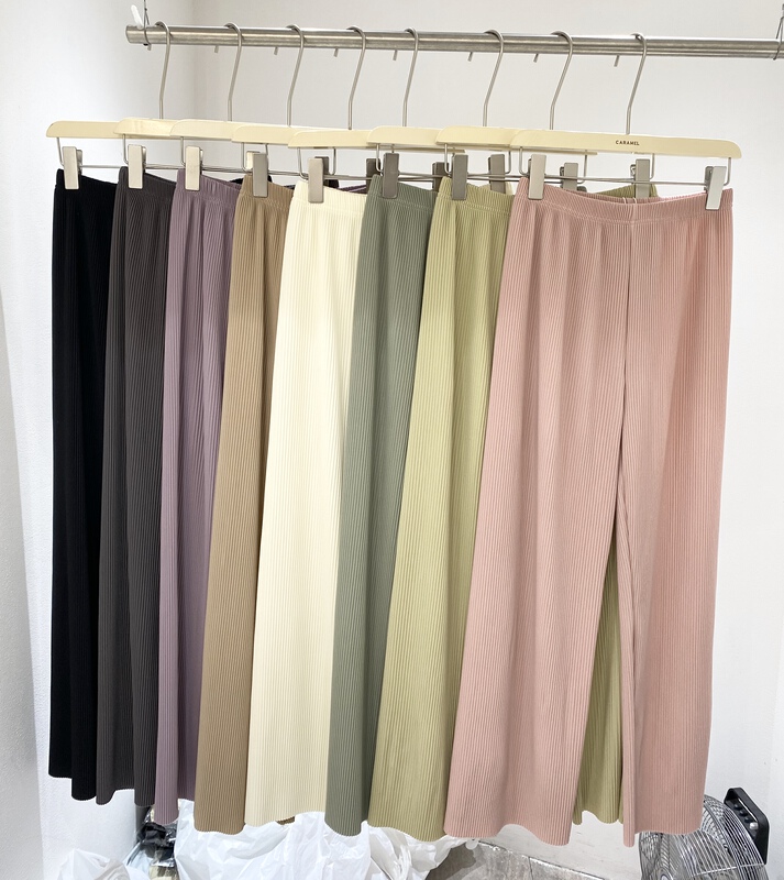 New year in early spring! [Focus] Korean version high waist loose hole strip casual pants 198\hbx