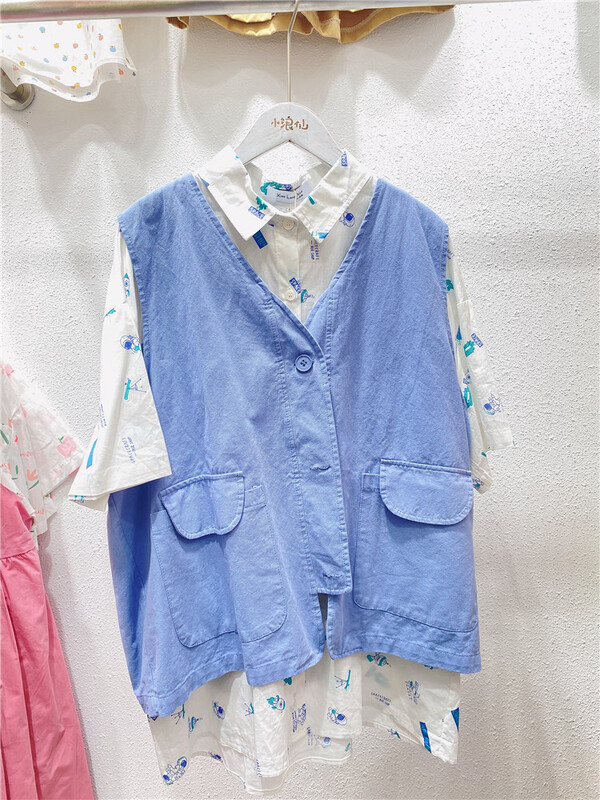 [hua+] solid color simple and versatile vest 7277\lsw