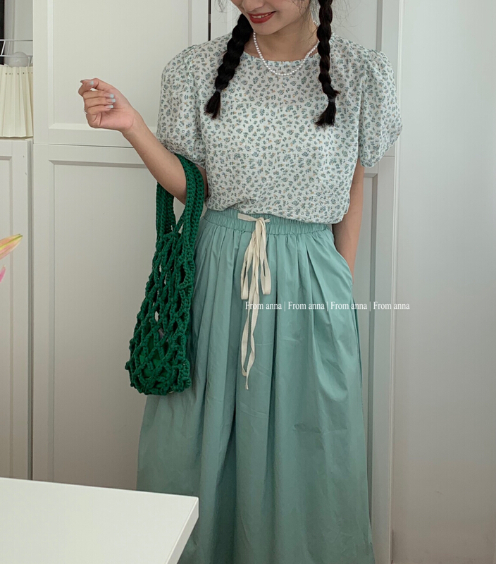 [from Anna] Korean sweet floral blouse (only selling blouses) 6189\lsw
