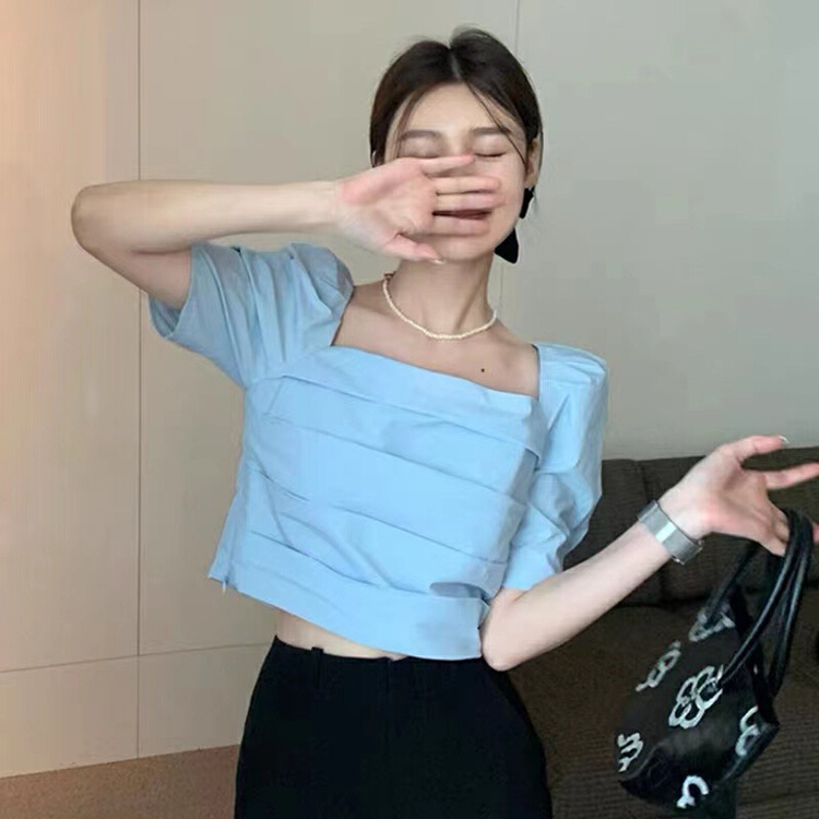 [rm.hh] square neck simple lady shirt 2151\pcz