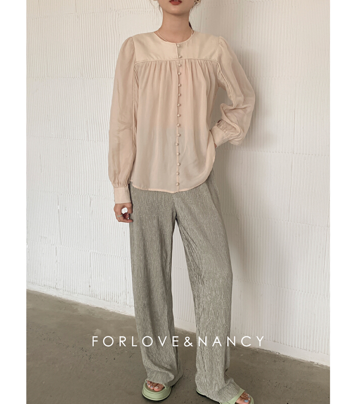 In early summer! [FN] Korean version simple and versatile shirt 95087x5\cqw