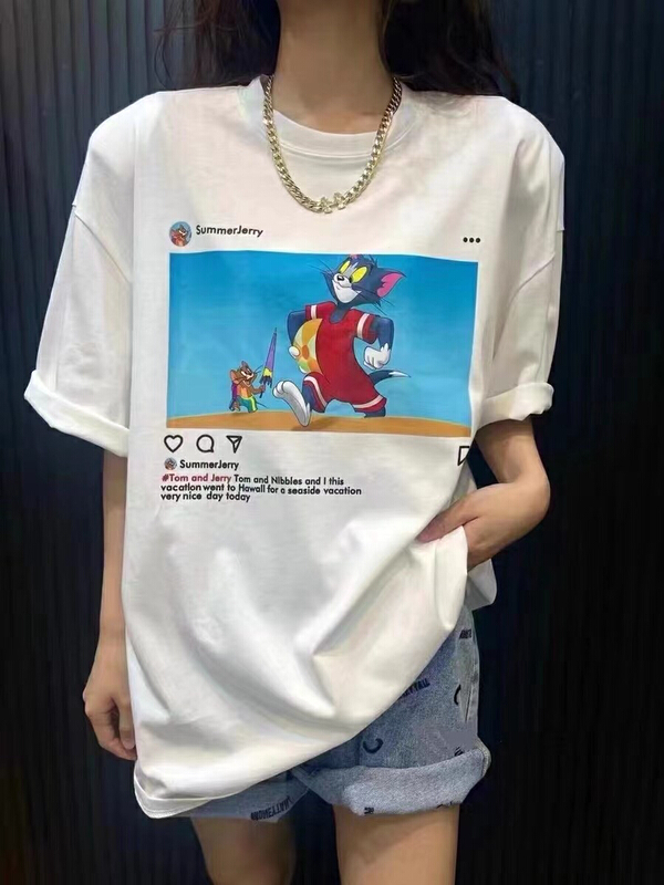 【小路家】圖案時尚印花短袖T恤  80652#  WTT