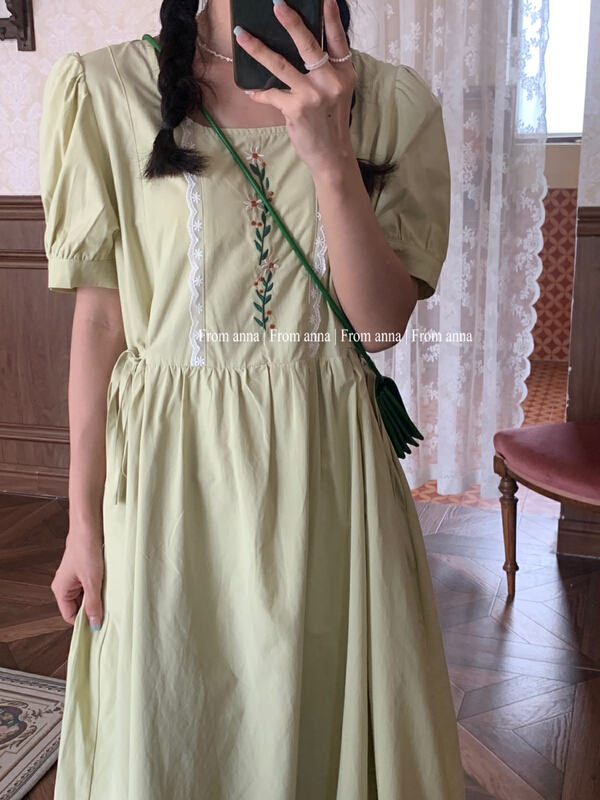 [from Anna] lace embroidered Pullover dress 6206\lsw