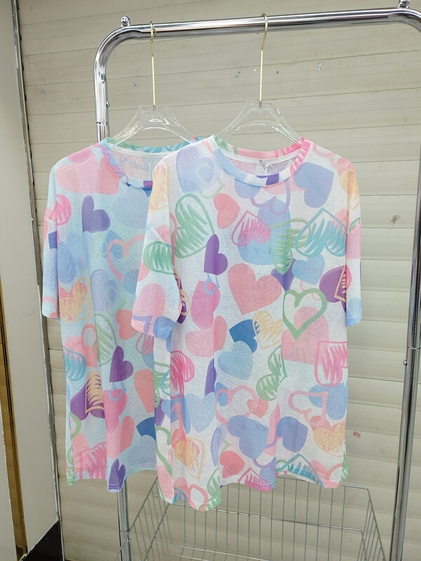 [Yilin] simple and versatile color blocking short sleeve T-shirt 2388\wtt