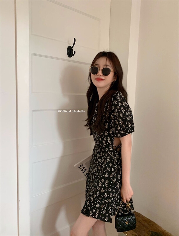 [hey Bella] lady back lace up dress 1325\ll