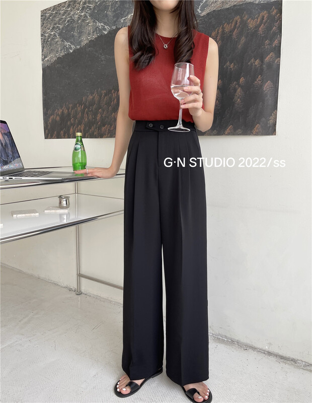 [g · n] Korean version simple elastic waist pants 19039\hjy