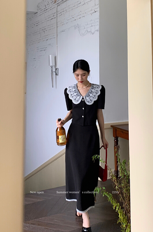 [new open] medium length high waist skirt xq22913\zxx