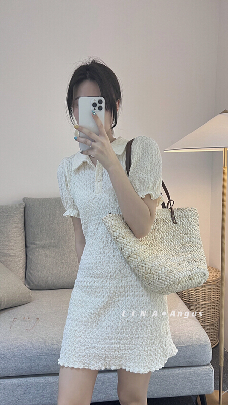[Lina] slim temperament with waist closed; little man's first love Kikyo dress 0180\hjy