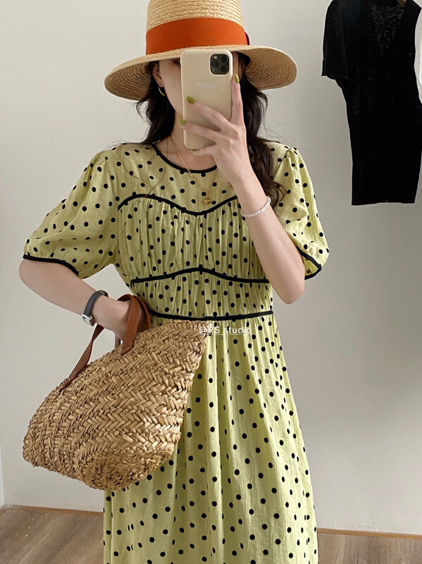 [RS] round neck sweet versatile dress xl0063\xyy