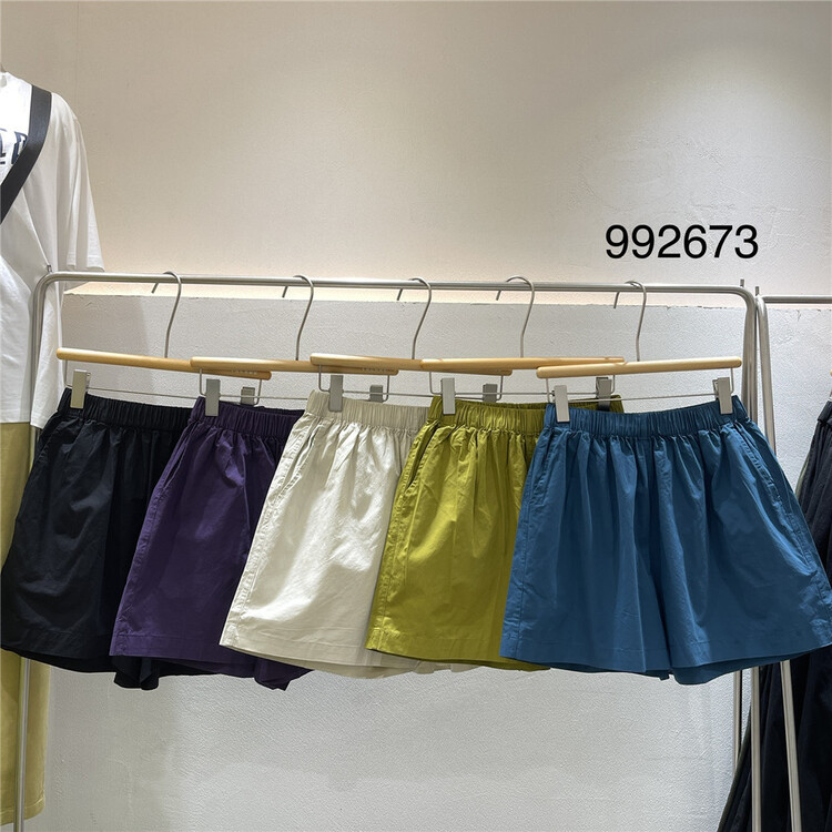 [twenty printed wood] elastic waist loose and versatile casual shorts 992673\l