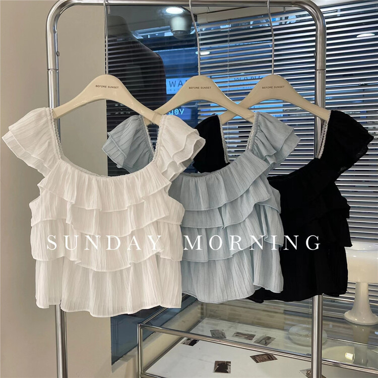 [Sunday warning] lace short vest / suspender ys1-6703\zjy
