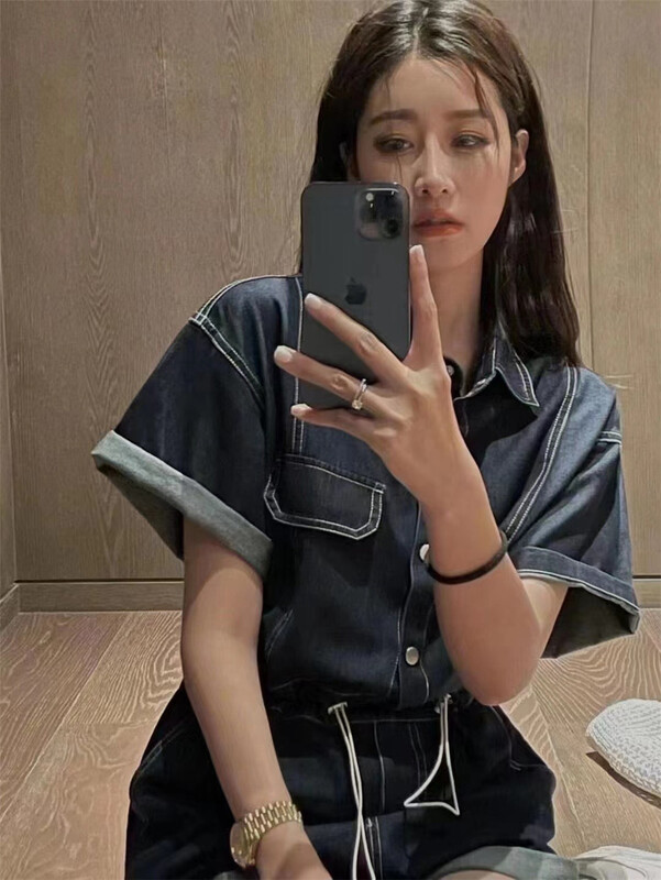 [top] fashionable net version simple commuter Jumpsuit 7096\zjy