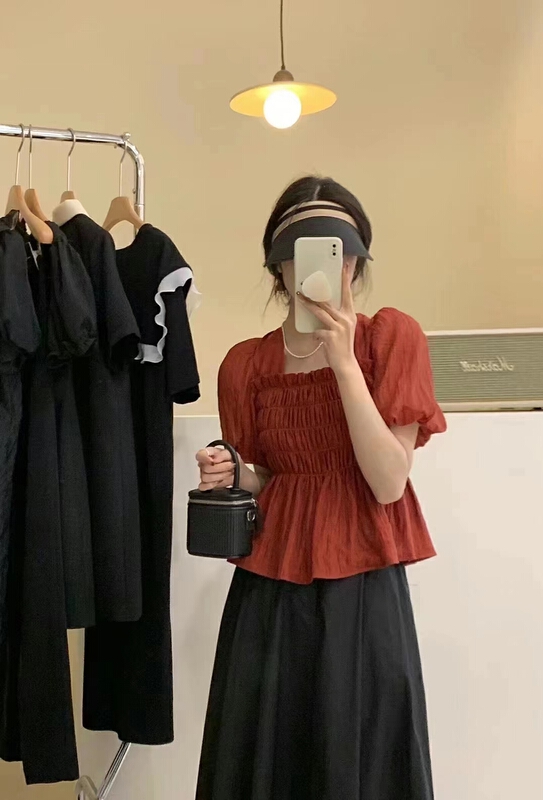 [baby] square neck slim western fashion shirt 8672\wtt