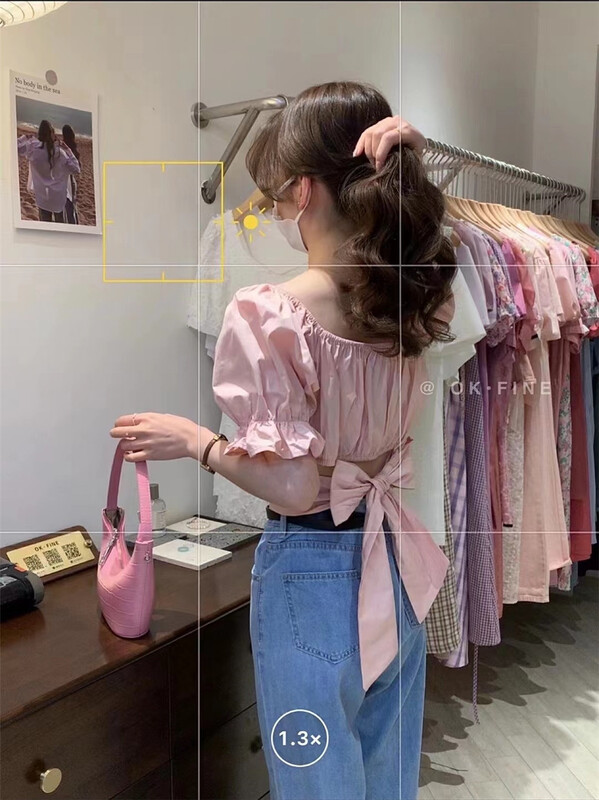 [OK fine] Korean sweet short shirt 8005\zjy