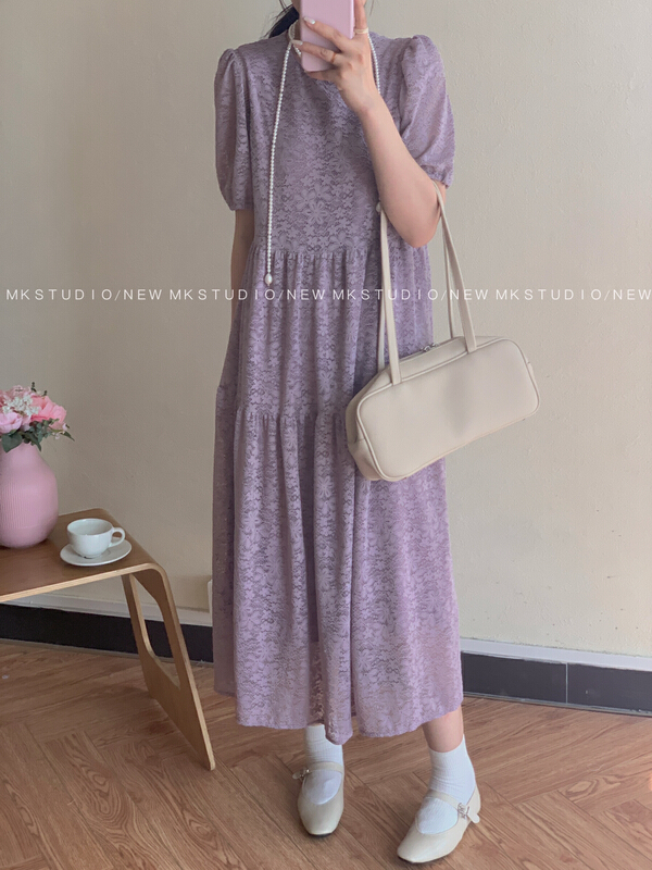[MK] lace temperament floral thin dress 3278\hjy