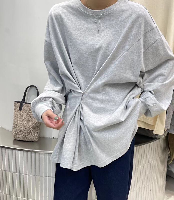 In early summer! [sanbara] net version small design adjustable long sleeve T-shirt r9057\lsw