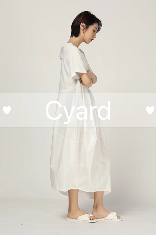 [cyard] simple casual Lantern Sleeve loose dress 81106\l