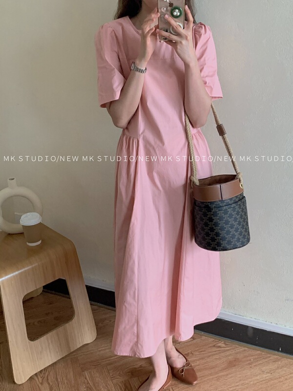 [chen/mk] Korean style simple fashion slim dress 3258\hjy