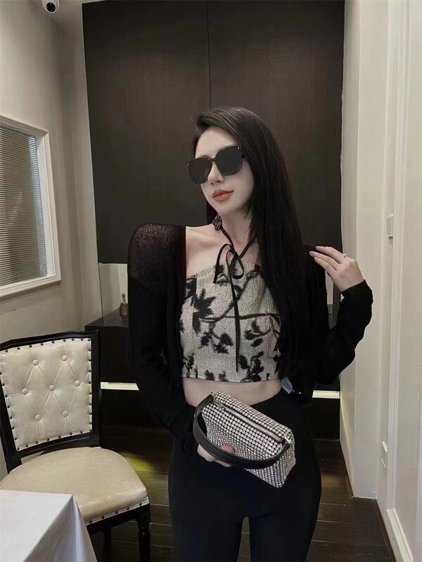 [Han C family] simple blouse + jacquard vest two-piece suit 6452\pcz