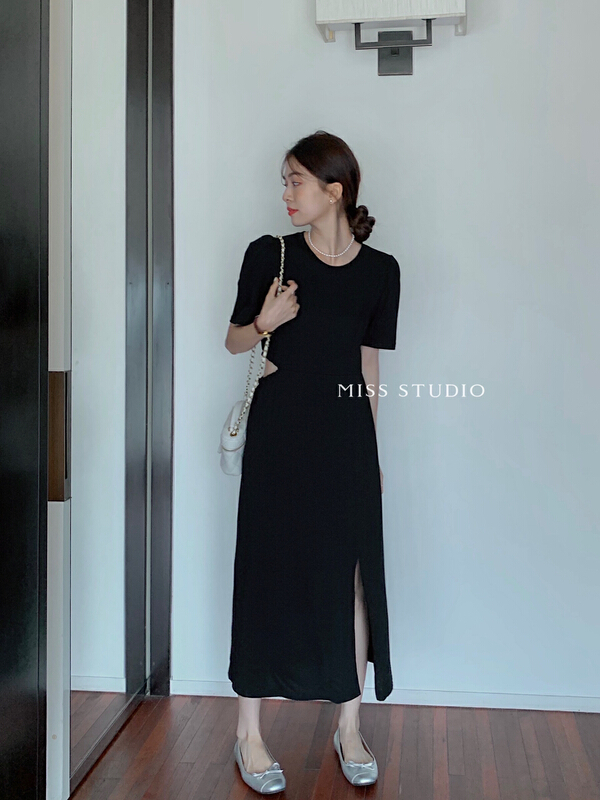 [miss miss home] one sided waist revealing dress with special temperament y8843