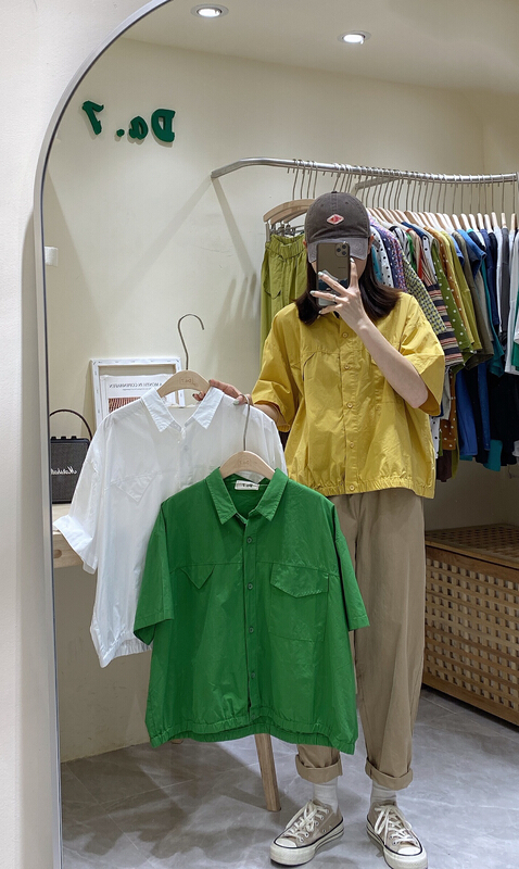 [da.7] elastic short personalized clear color shirt 2628-\lsl