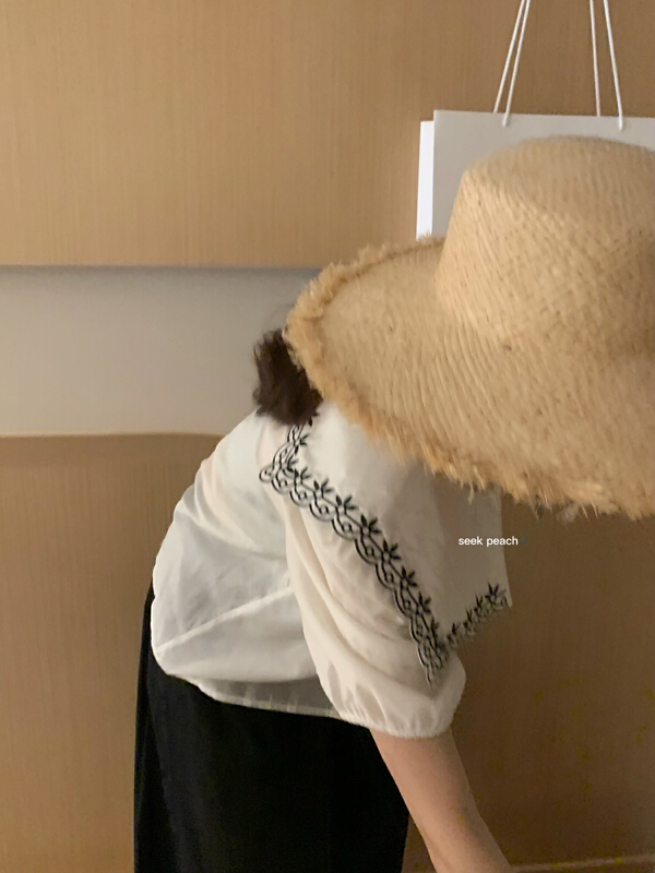 [seek peach] single breasted color matching fashion shirt (only selling shirts) 5330\ll