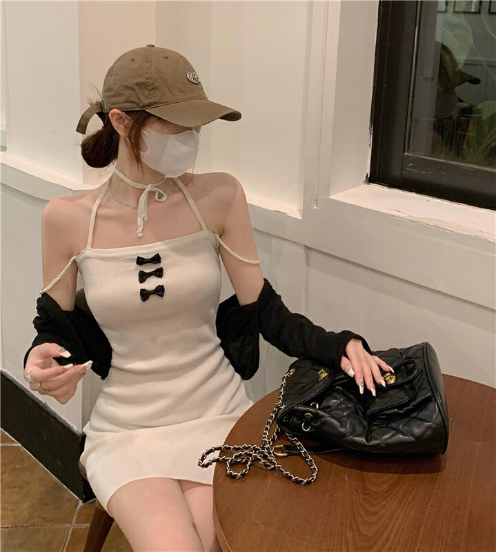 [f · P] pure desire wind bowknot slim fitting dress 98092\hbx