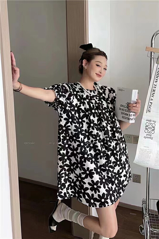 [mi ni] fresh and simple floral dress 1256\pcz
