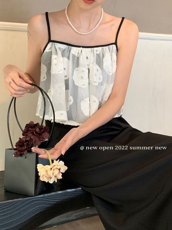[new open] high waist contrast color fake two piece suspender dress xb22835\zxx