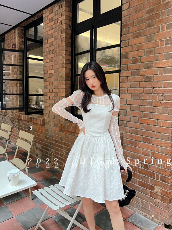 New year in early spring! [digm] stylish Korean waist dress (with interior) 2505\zxx