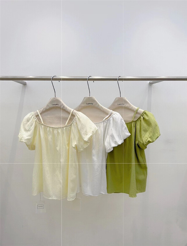 [Lemmy] fresh and simple two-piece Sling Shoulder shirt 8715\hbx