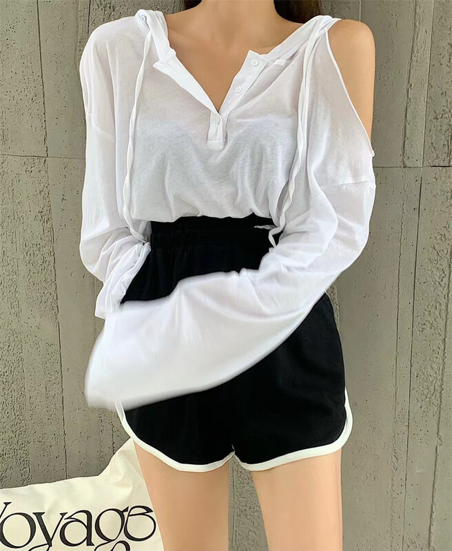 [E.S] hooded simple Korean slim sunscreen shirt 2195\lsw