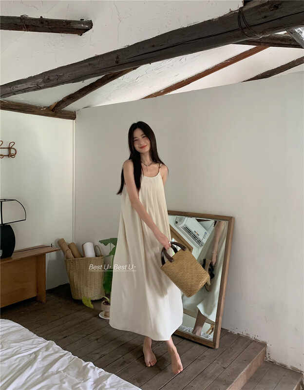 [best u] sling simple Korean dress 56033\lsw