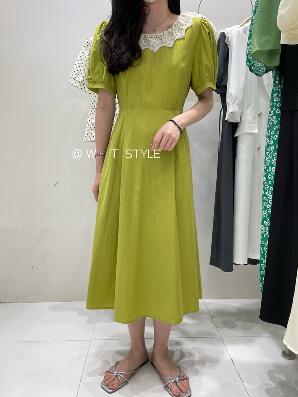 [wt] French Ruffle collar dress 6113\hbx