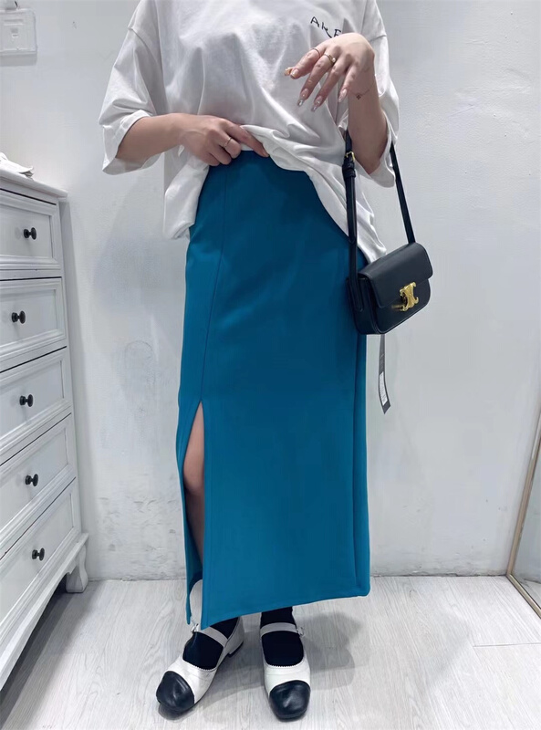 In early summer! [runway girl] simple slim solid color skirt ys3-a02\xyy