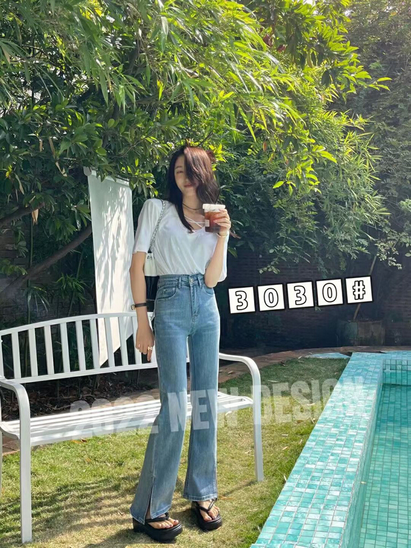 [-5kg] straight tube versatile wide leg jeans 3030-2\ll